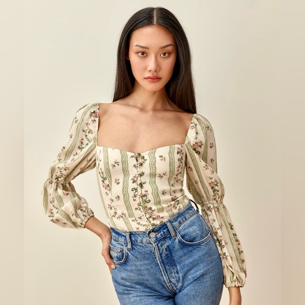 Reformation Cera Floral Top
